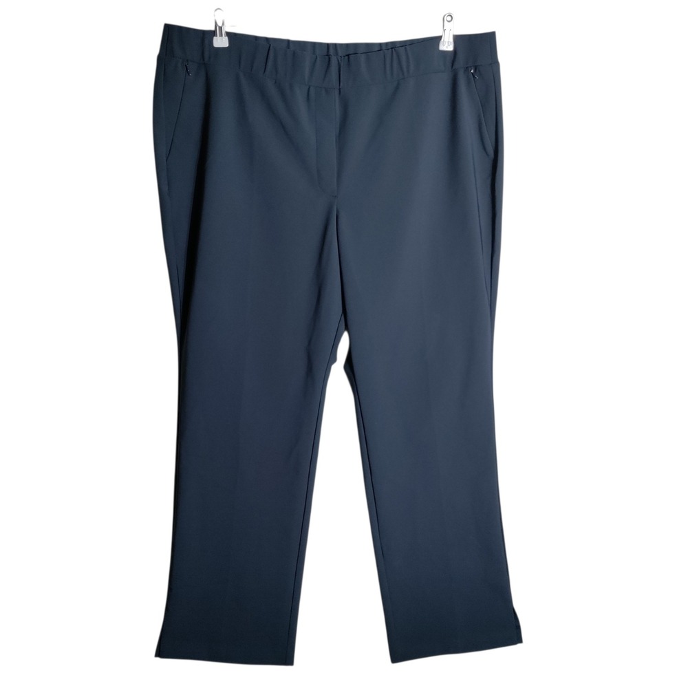 Lane Bryant Allie Straight Leg Pants Navy Blue Plus Size 22 Professional Stretch